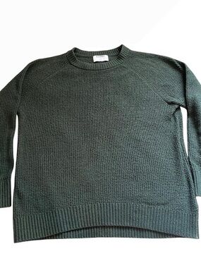 Old Navy Dark Green Waffle Knit Sweater Women’s Size Small